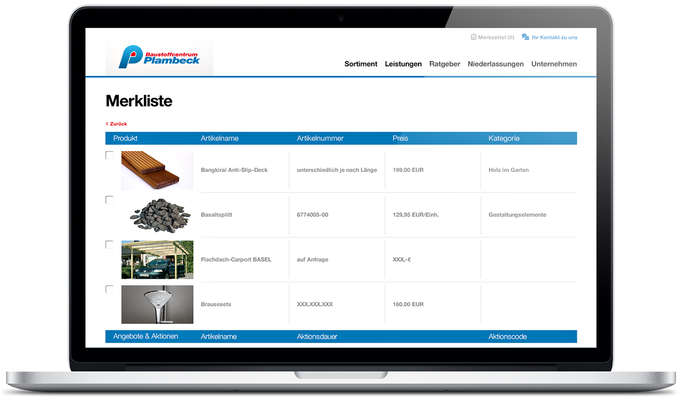 Neues Tool: der Merkzettel Neue Funktionen übertragen die Service-Ausrichtung der Filialen ins Digitale
